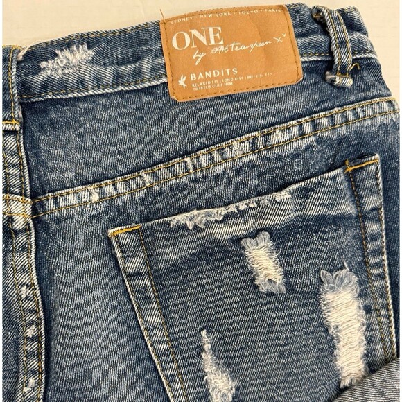 Women’s One Teaspoon Denim Jean Cut Off Shorts Size 29 Roller Bandits - Picture 3 of 7